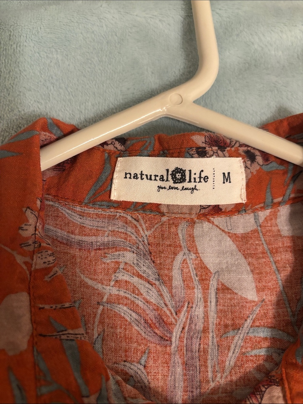 natural life Floral Maxi Dress in Orange Size Medium Like New - Picture 4 of 5